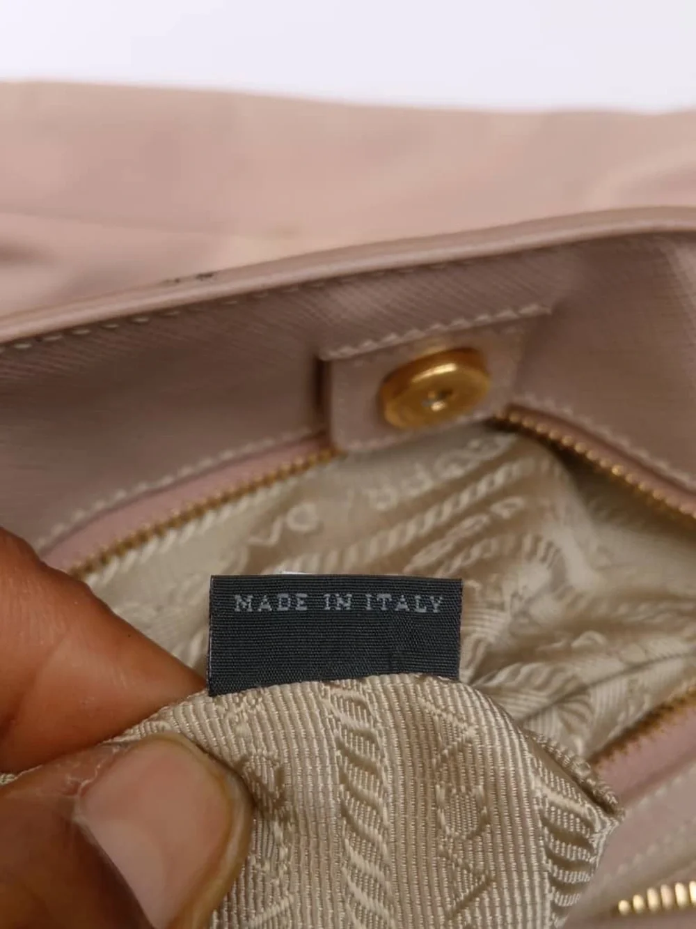 Prada Beige Saffiano Tote with Gold Hardware - Picture 9 of 13